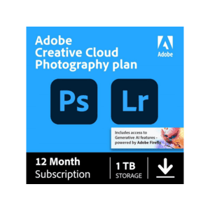 1-Year Adobe Creative Cloud Photography Plan w/ 1TB Cloud Storage (Digital) $95