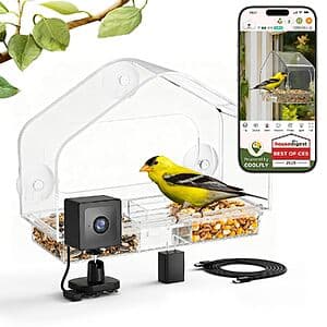 RichBird Smart 2K Camera Window Bird Feeder $13