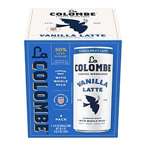 4-Pk 9-Oz La Colombe Vanilla Draft Latte $5.50 w/ S&S