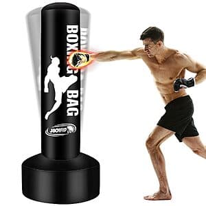 69" YORWHIN Freestanding Inflatable Punching Bag w/ Stand $15.50