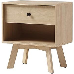 Walker Edison Mid Century Modern 1-Drawer Nightstand End Table (2 colors) $18