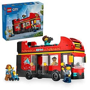 384-Pc LEGO City Red Double-Decker Sightseeing Bus Toy Vehicle Set $19.20