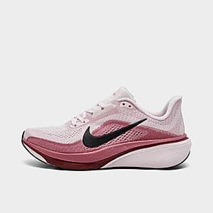 Nike Women's Pegasus 42 running shoe in pearl pink colorway, displaying the full shoe profile with responsive cushioning midsole and breathable mesh upper.