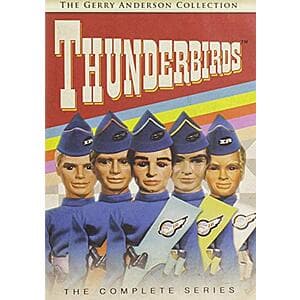 Thunderbirds: The Complete Series DVD box set on white background.