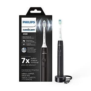 Philips Sonicare 4100 Rechargeable Electric Toothbrush (Various Colors) $30