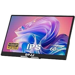 15.6" DPJJ 1080p USB-C Portable IPS 60Hz Monitor w/ Kickstand $44.60 + Free Shipping