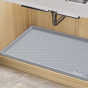 34" x 22" BALEINE Silicone Under Sink Mat (Grey) $10