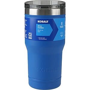 Kobalt Stainless Steel Insulated Tumbler (Blue or Black): 30-Oz $7, 20-Oz $6 + Free Store Pickup