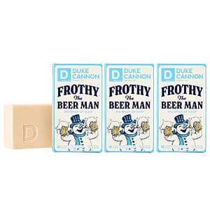 3-Pack 10-Oz Duke Cannon Big Brick of Bar Soap (Frothy the Beer Man/Sandalwood) $10 w/ Subscribe & Save