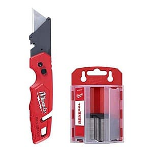 Milwaukee FASTBACK Folding Utility Knife + 50-Pk Utility Blade Set $19.95 + Free S&H