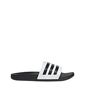 adidas Women's/Men's Adilette Comfort Slide Sandal (Select Sizes, White/Black) $13