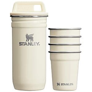 Stanley Adventure 4-Piece Stainless Steel Shot Glass Set w/ Carry Case (Cream Gloss) $14.40