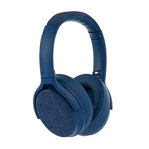 Active Noise Cancelling Bluetooth Headphones w/ Built-in Microphone (Blue) $20