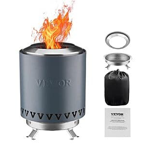 6" VEVOR Stainless Steel Rubbing Alcohol Burner Tabletop Fire Pit (Blue) $13.45