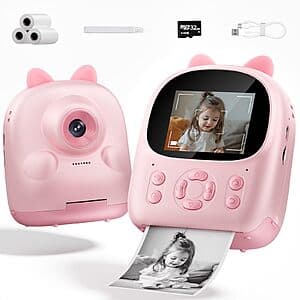 Mandizza Kids Instant Print Digital Camera w/ 32GB microSD (Various) $11.90