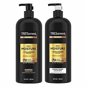 Select Accts: 2-Pc 28-Oz TRESemme Rich Moisture Shampoo & Conditioner Set $5.90 w/ S&S
