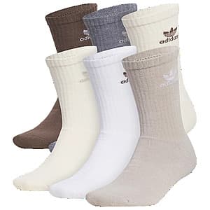6-Pairs adidas Men's Originals Trefoil Crew Socks (Large) $8 + Free Shipping