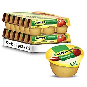 72-Count 4-Oz Mott's Applesauce Cups $11.60 w/ Subscribe & Save