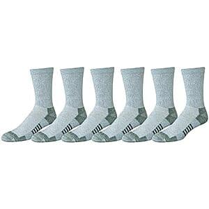 6-Pair Amazon Essentials Men's Performance Cotton Crew Socks (Grey, size 13-15) $4.90 w/ Subscribe & Save