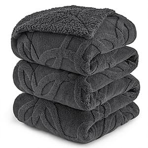 PHF Soft Sherpa Fleece Blankets: King from $26, Queen from $22, Twin $17.50
