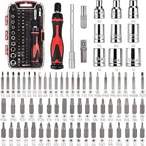 73-Piece Amazon Basics Magnetic Ratcheting Precision Screwdriver Set $15.30