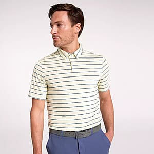 Men's VRST Golf Stripe Button Collar Polo Shirts (various colors) $11.25 + Free S/H