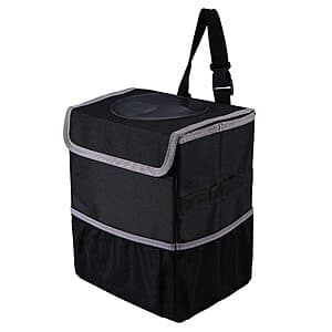 2.5-Galon Olitec Leakproof Collapsible Car Trash Can w/ Lid & Storage Pockets $4