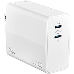 Best Buy Plus Members: 140W Insignia 2-Port USB-C GaN Wall Charger $10 + Free Shipping