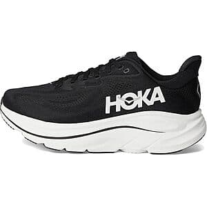 HOKA Women's Clifton 10 Shoes (Black/White, X-Wide) $92.70 + Free S&H