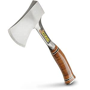 14" Estwing Forged Steel Sportsman's Axe Camping Hatchet w/ Leather Grip & Sheath $36.20 + Free S&H