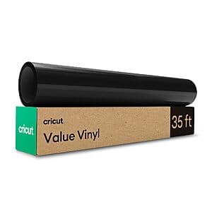Cricut Value Permanent Vinyl (12" x 35' , Black or White) $7.50