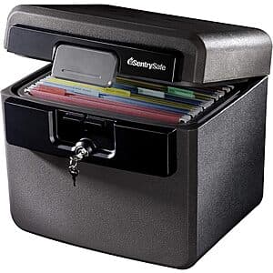 Used Like New: 0.65 cu ft SentrySafe Fireproof & Waterproof Safe (Black) $41.10 + Free Shipping