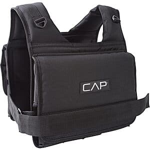 CAP Barbell 20-lb Adjustable Weighted Exercise Vest (Black) $20.15