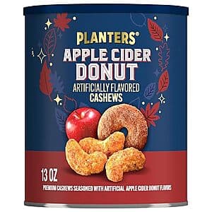 13-Oz Planters Cashews (Apple Cider Donut) $5.35 w/ Subscribe & Save