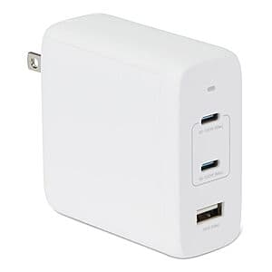 Amazon Basics 120W 3-Port GaN Wall Charger (2x USB-C, 1x USB-A; 2 colors) $20.75