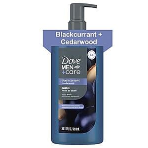 26-Oz Dove Men + Care Body Wash (Blackcurrant + Cedarwood) $6.90 w/ Subscribe & Save
