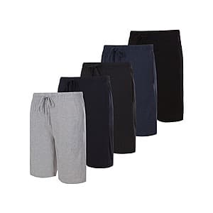 5-Pack Men's French Terry Lounge Shorts w/ Pockets (Various, M-XXL) $25 + Free Shipping w/ Amazon Prime