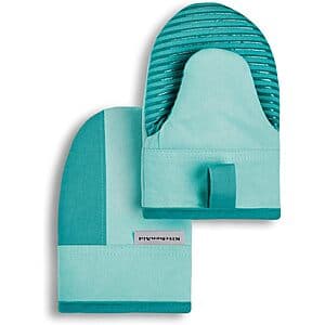 Prime Members: 2-Pk KitchenAid Beacon 2-Tone Non-Slip Mini Oven Mitts (Aqua Sky) $9.50 + Free S&H