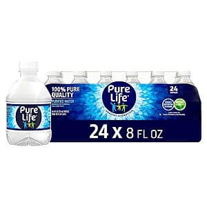 Prime Members: 24-Pack 8-Oz Pure Life Purified Water Bottles $3.25 w/ S&S + Free Shipping