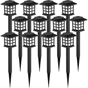 Prime Members: 12-Pk GIGALUMI Solar Outdoor Pathway Lights (Warm White) $14.40 & More + Free S&H