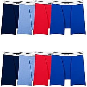 8-pk Fruit of the Loom Mens Lightweight Active Cotton Blend Underwear $12.55