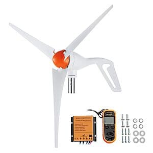VEVOR 12V-500W 3-Blade Wind Turbine Generator Kit w/ Anemometer $100.15 + Free Shipping