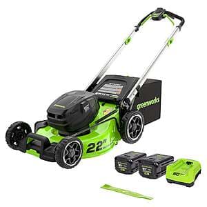 Costco Members: Greenworks 80V 22" Lawn Mower w/ 2x 4Ah Batteries & Charger $600 + Free S&H