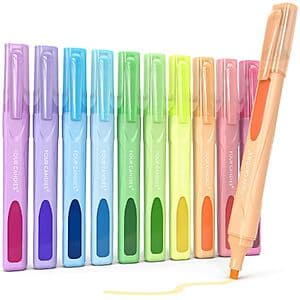 10-Count Four Candies No-Bleed Chisel Tip Highlighters (Assorted Colors) $3.60 w/ S&S