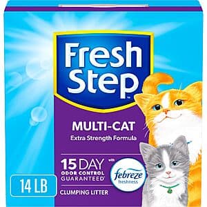 14-lb Fresh Step Multi-Cat Clumping Cat Litter with Activated Charcoal $6.30 w/ Subscribe & Save