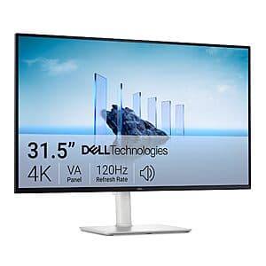 31.5" Dell 32 Plus 4K 120Hz 16:9 VA Freesync Premium Monitor (S3225QS) $250 + Free Shipping