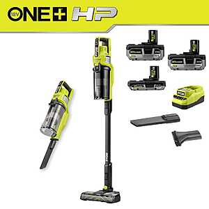 Ryobi 18V ONE+ HP Brushless Stick Vacuum w/ 2x 4Ah HP + 1x 2Ah HP Batteries & Charger $199 + Free S&H