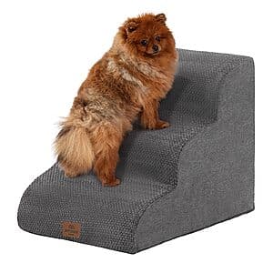 17.1" Joydeco 3-Step Dog & Cat Indoor Pet Stairs w/ Non-Slip Base $18.50 & More + Free S&H