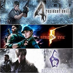 Resident Evil Triple Pack cover art featuring the three games bundled together on PS4 digital storefront.