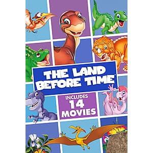 14-Movie The Land Before Time Collection (SD/HD Digital Films) $16.20
